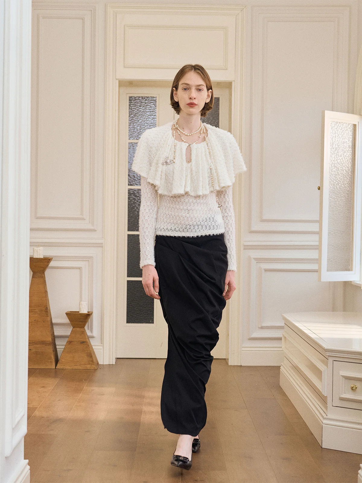 

Женское длинное пальто Ele Romantic без броши, в стиле Victoria's Little Design Sense, модель KIND EGO Stand Fit, для повседневной носки