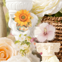 NEW!  15pcs PET Plant Flower Sticker pack Collage Decoration Junk Journal Scrapbook Diary Album Aesthetic Stationery Supplies