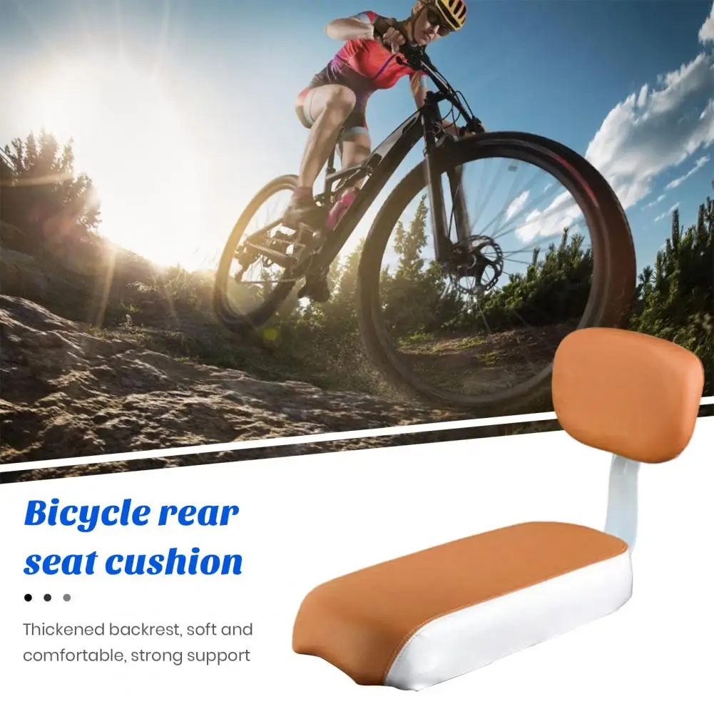 Bike Seat Cushion with Backrest Double-layer Stitched Bike Seat Universal Bicycle Rear Seat Cushion with Footrest for Kids