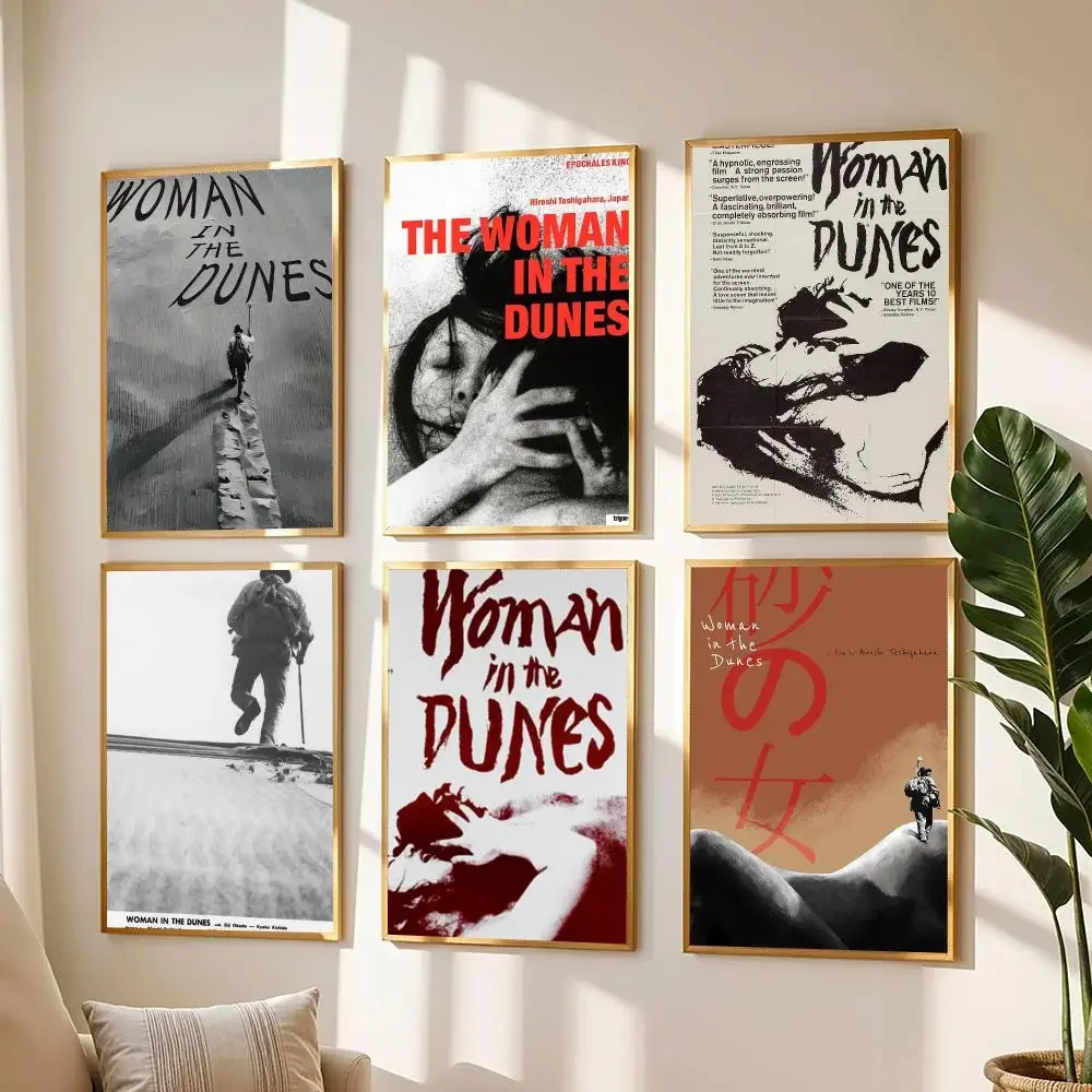 classic movie W-Woman in the Dunes-S Painting Calligraphy Boho Botanical Decor for Living Room  Elegant Home Style