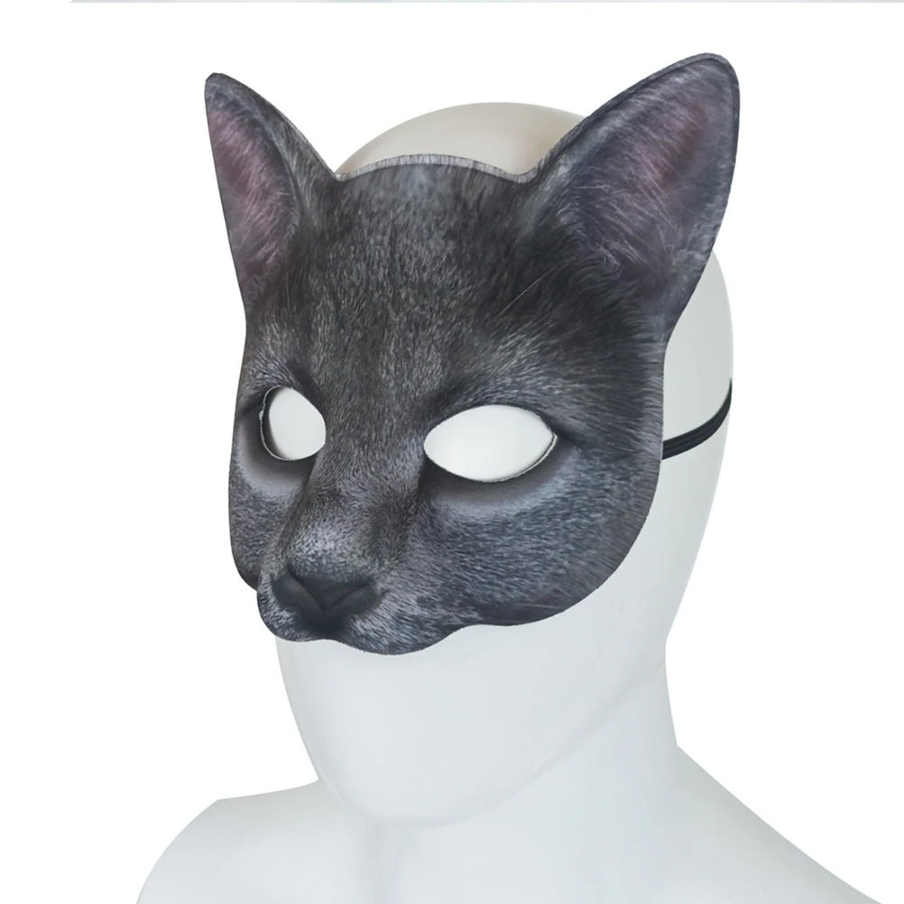 

Mask Unisex Halloween Cosplay Digital Masquerade Face Half
