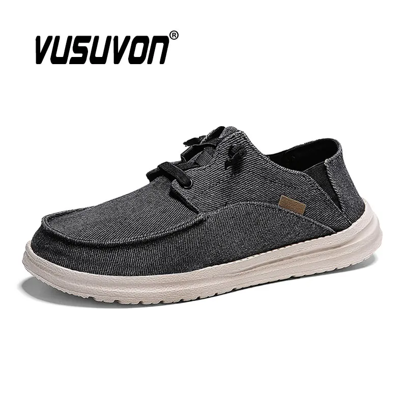 Men Walking Shoes Canvas Linen Light Sole Breathable Jogging Fashion Mesh Lace-Up Casual Walking Loafers Size 39-47 Father Flats