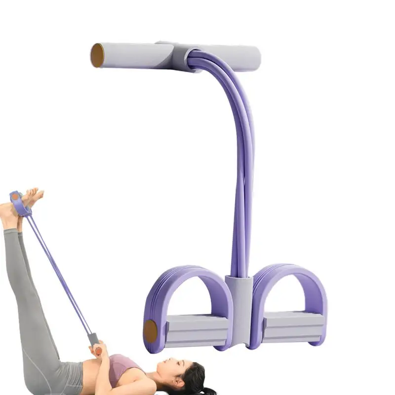 

Yoga Pedal Puller Portable Resistance Band 4-Tube Pedal Ankle Puller Abdominal Exerciser Elastic Pedal Booster Body