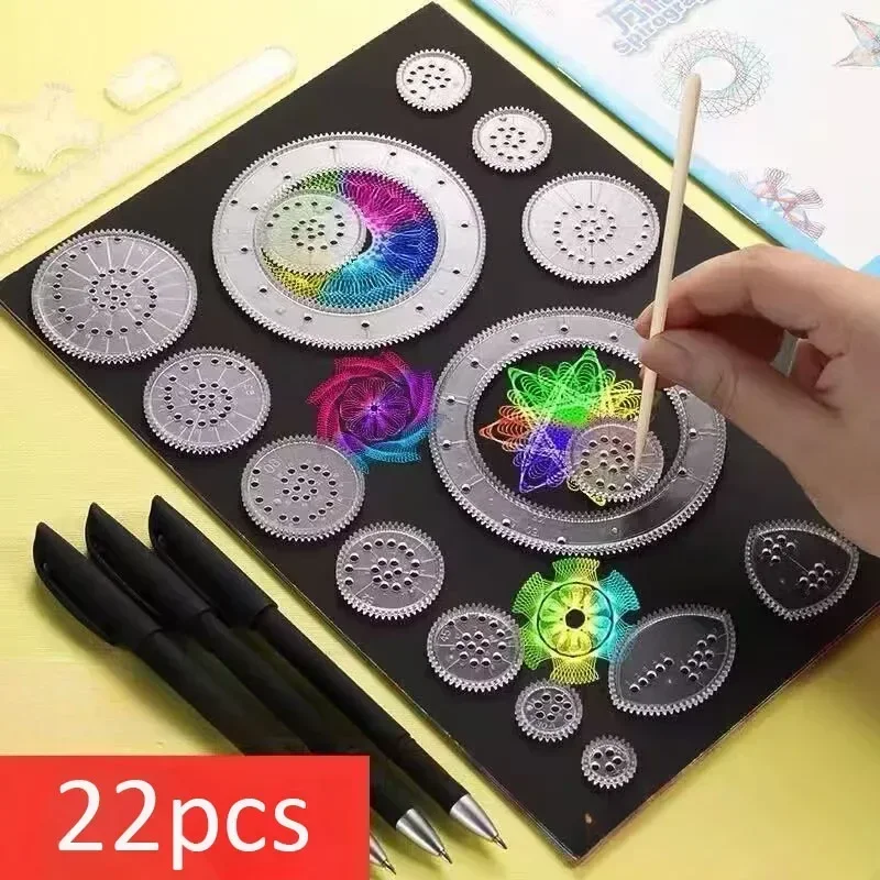 22pcs Design Arts Craft Kit Classic Amazing Designs Rainbow Magic Scratch Off Paper Set Children Kids Drawing Toys