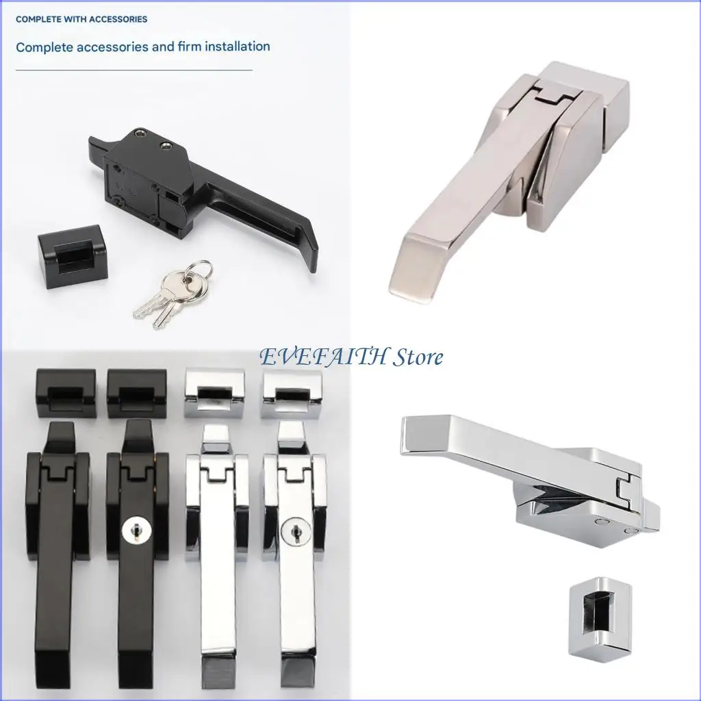 

124B Premium Freezer Cabinet Lock Zinc Alloy Construction For Secure Installation Replacement Refrigerator Latches Lock