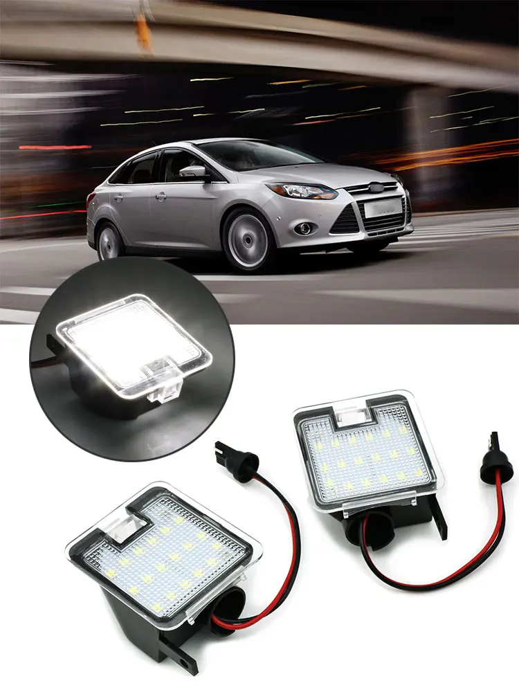 

For Ford Focus MK3 MK2 Mondeo MKIV MKV Kuga C-Max Escape S-Max LED Side Rearview Mirror Floor Ground Lamp Puddle Welcome Light