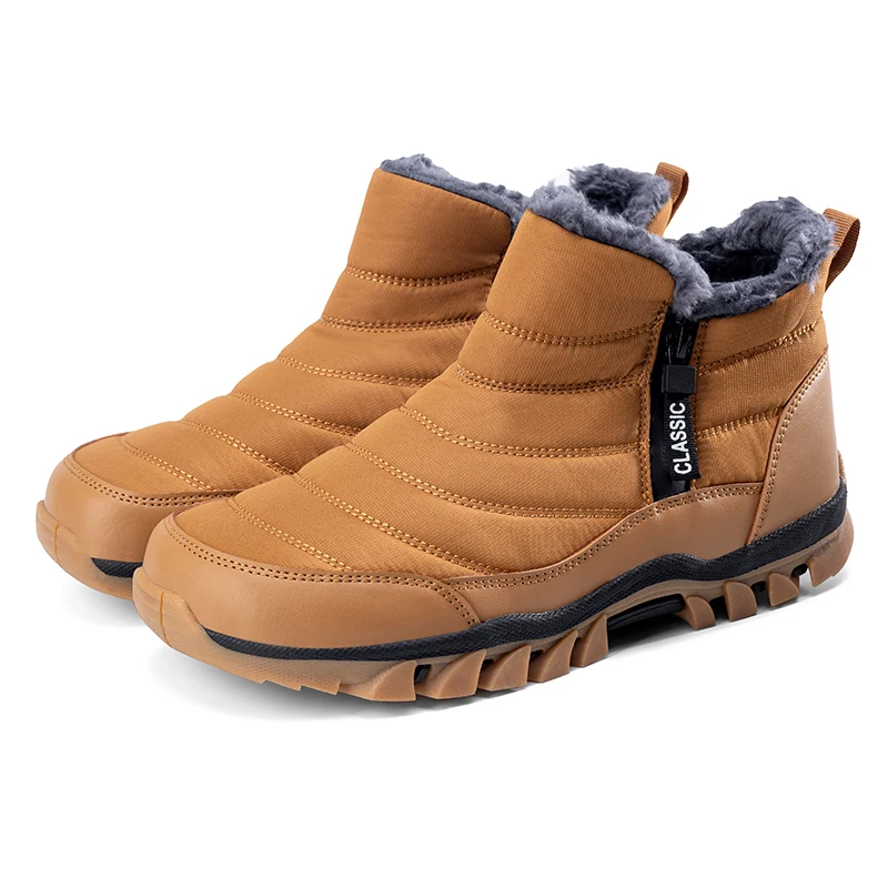 ​ Calzado de invierno resistente para hombre, día laboral, piel sintética impermeable, listo para esquiar, cómodo para caminar ​
