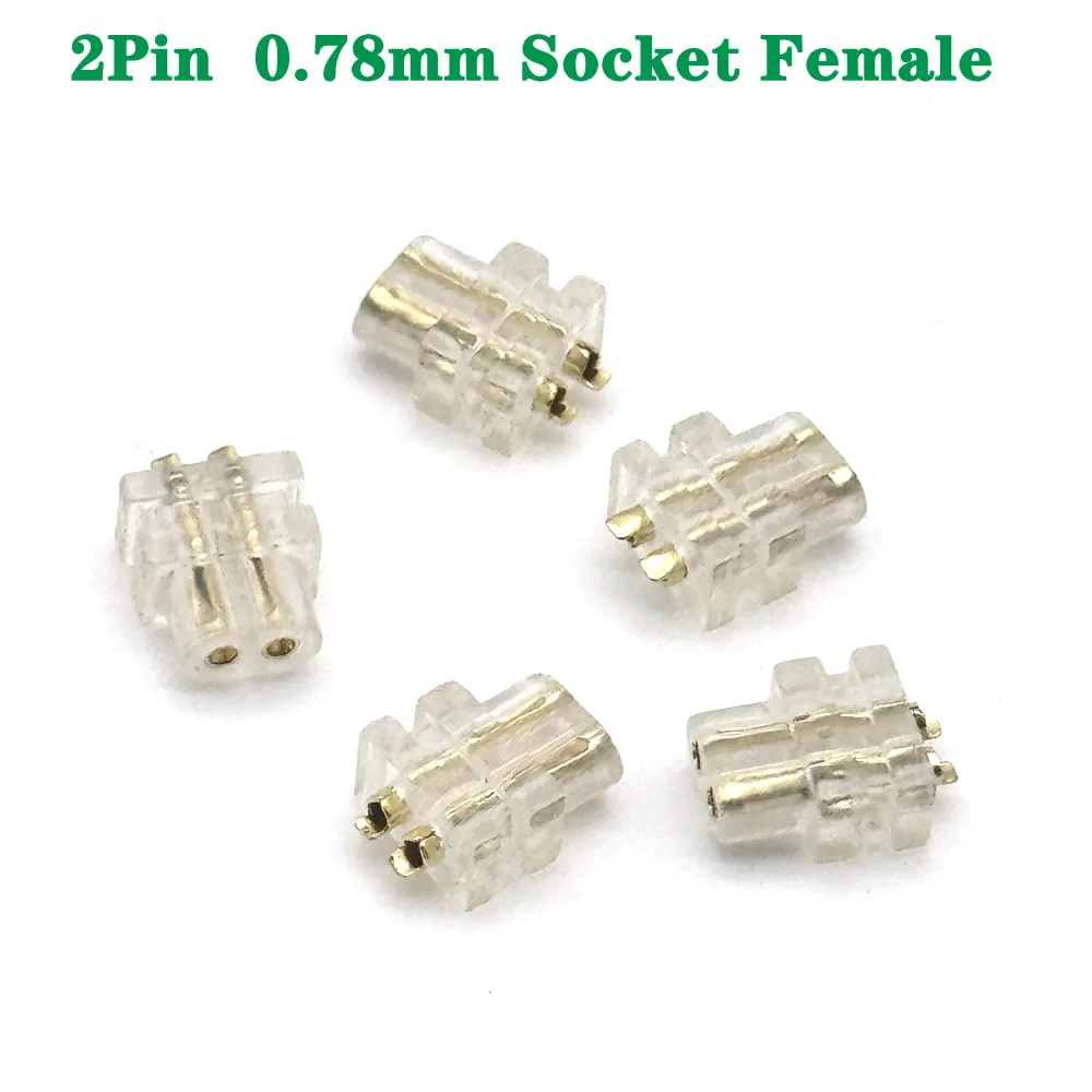 0.78mm 2pin Socket DIY IEM Female Connector Double Pin Socket Male Custom High-end Headphone Cable Accessories Pin Plug In-ear