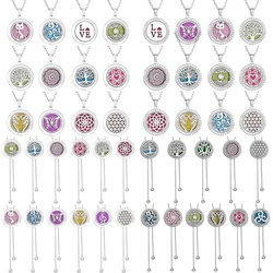 10PCS/LOT Wholesale Aromatherapy Necklaces Diffuser Pendants Lockets Tree Scent Perfume Aroma Necklace Tassel Pendant Necklaces