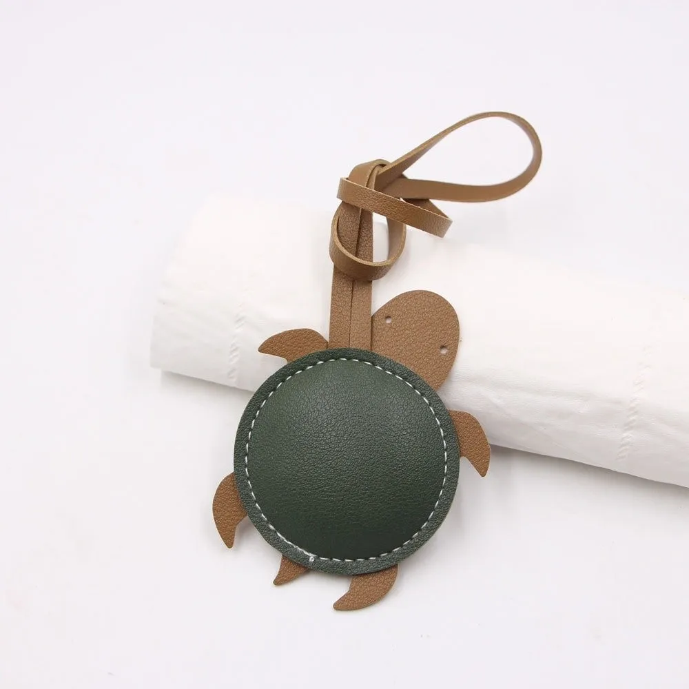 New PU Leather Turtle Keychain Stitched Couple Style Tortoise Pendant Lightweight Hanging Bag Charms Women