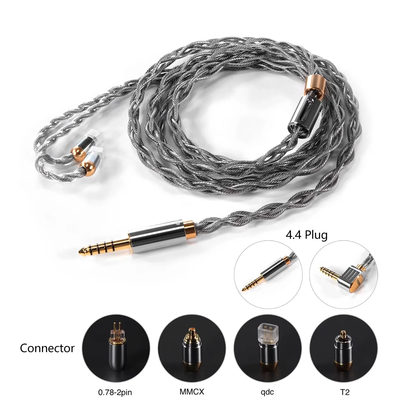 

New ddHiFi BCBMA Air Nyx pure silver shielded headphone upgrade cable 4.4 balanced 0.78 dual pin/MMCX