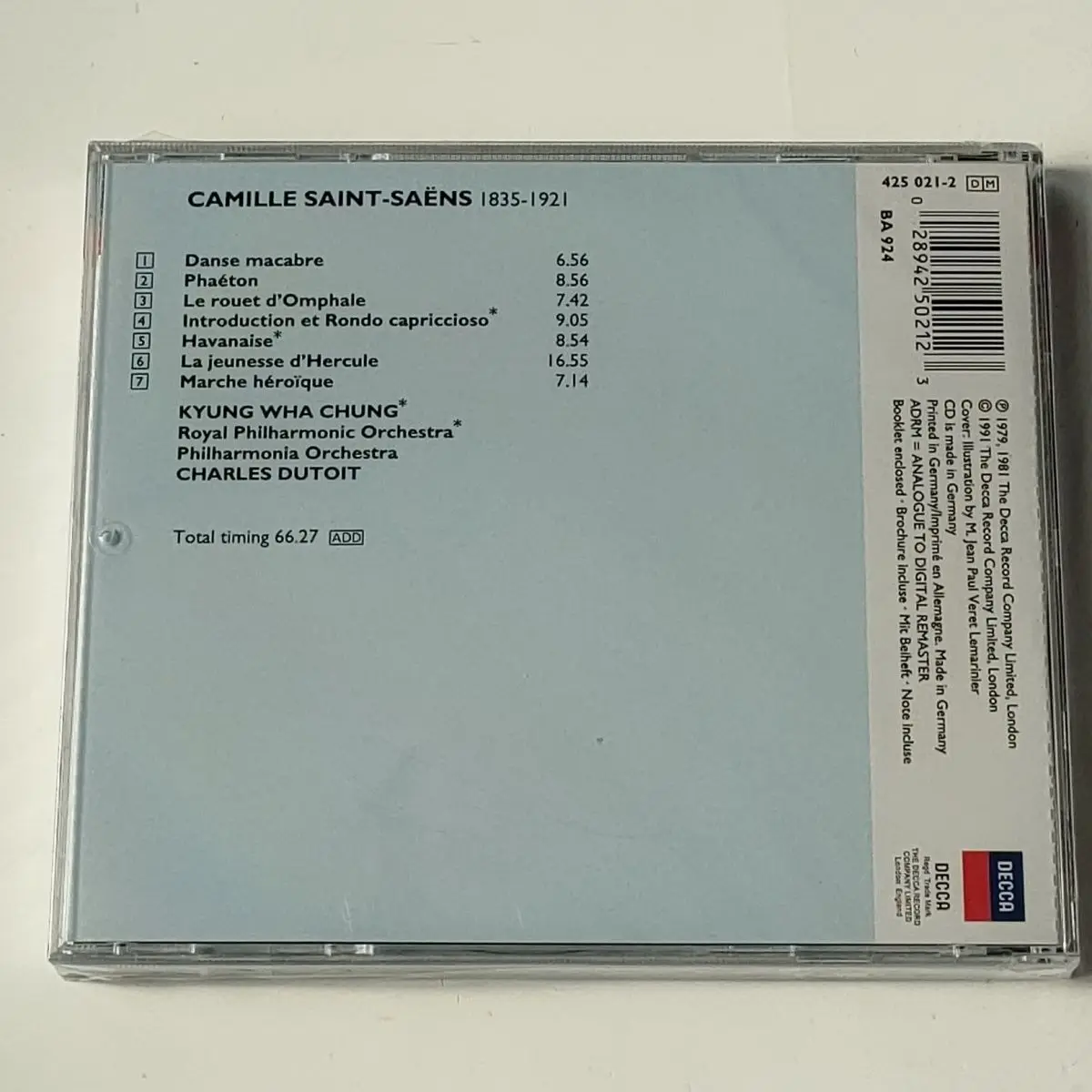 الكلاسيكية سانت سانس تشارلز Dutoit الموسيقى CD دانس ماكابري ألبوم الموسيقى سجل تأثيري وكمان سيارة Soundtracks صندوق موسيقى الحفلات