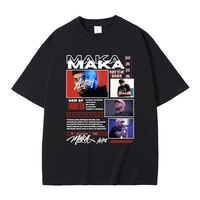 Rapper Maka Aura Tour T Shirts Men Women Hip Hop Vintage Oversized Short Sleeve T-shirts Men's Fashion Casual T-shirt Streetwear