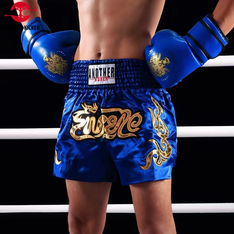 

Muay Thai Shorts 2025 Thai Boxing Shorts Women Men Child Embroidery Kickboxing Training Pants Sanda Martial Arts Fight Equipment