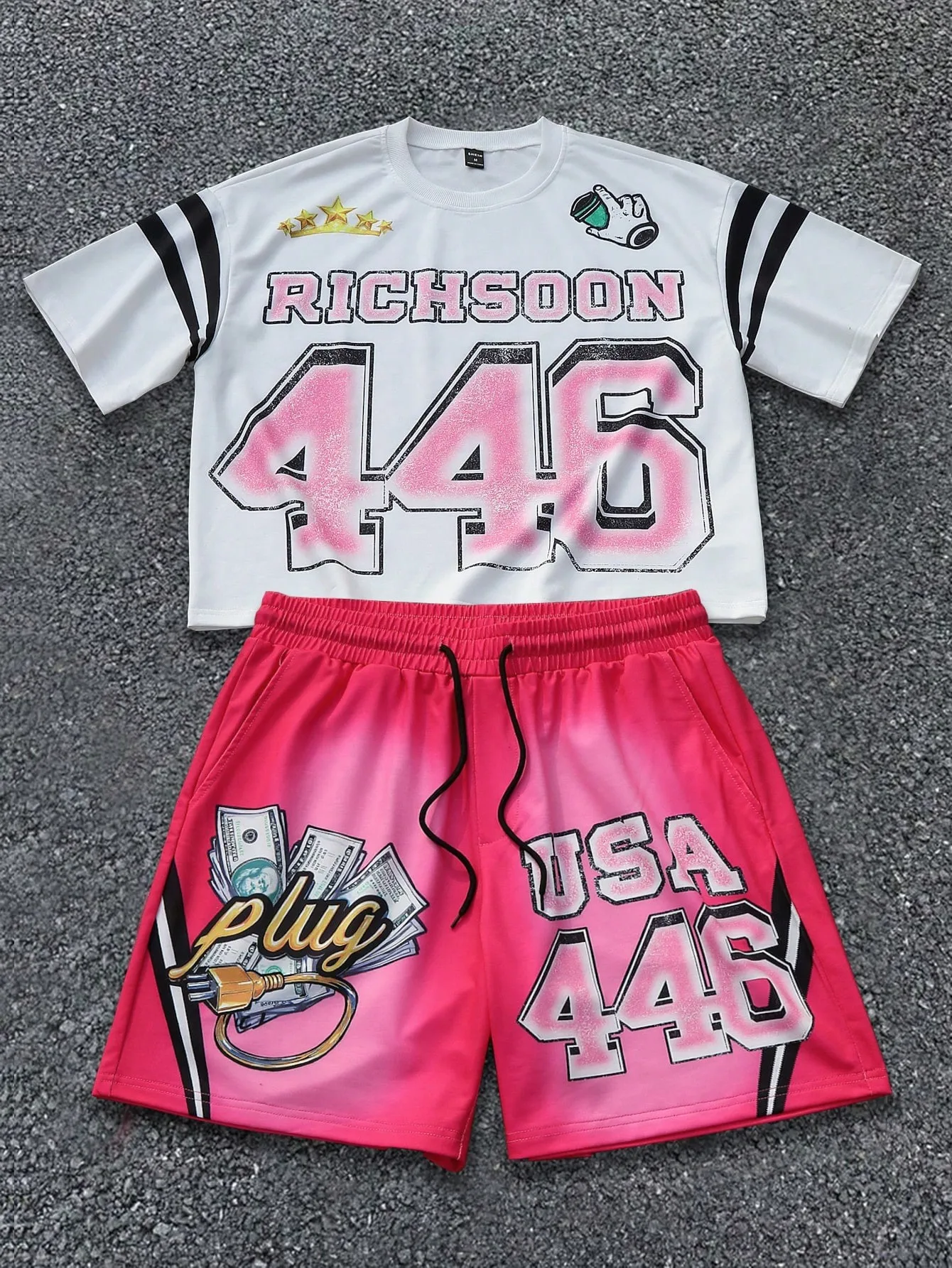 2026 Summer New Men's Short-Sleeved Set with 3D Digital Pattern Printing for Street Casual Fashion Comfortable and Soft