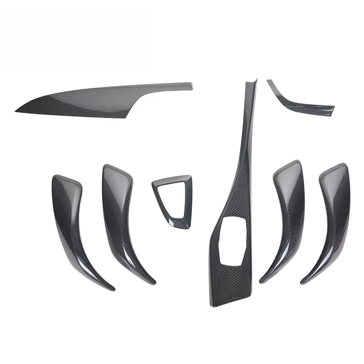 

1 Series F20 F21 F22 2010-2016 8 pcs Real Carbon Fiber Interior Door Panel Trim