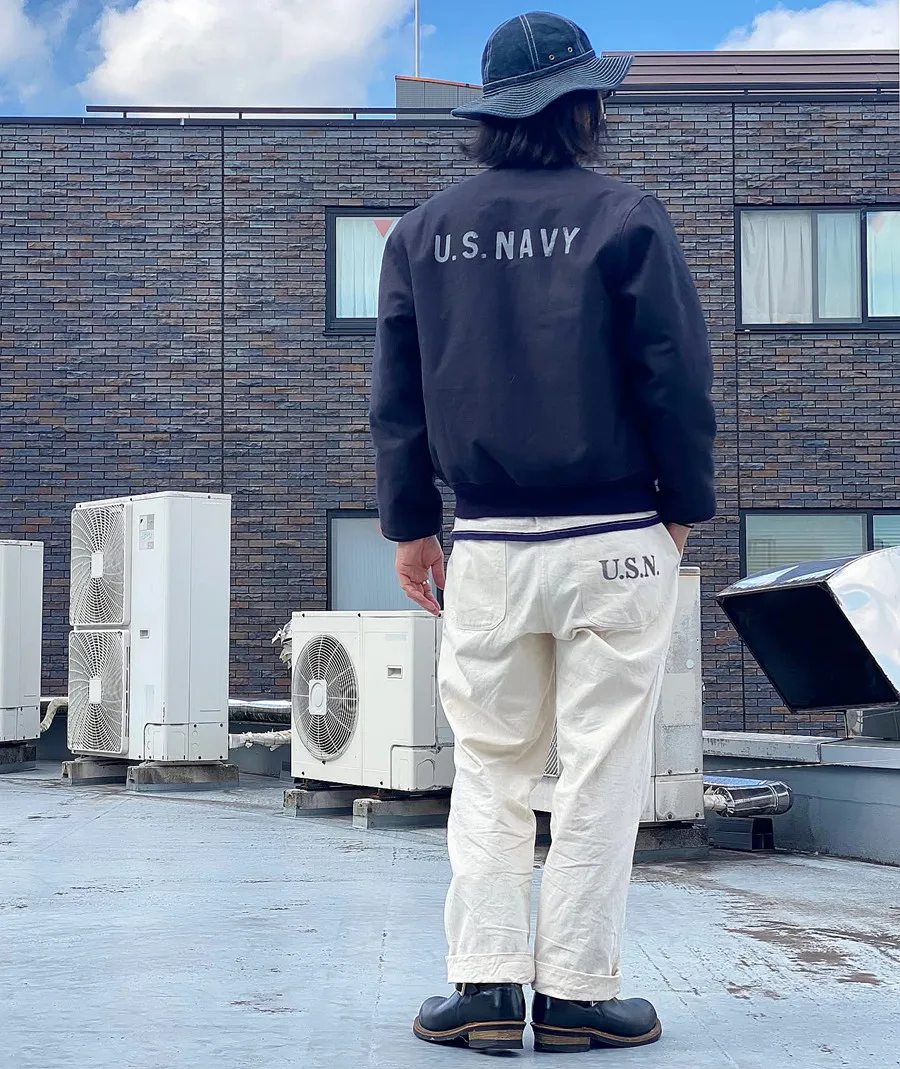 Брюки COLIMBO Navy, принт ВМС США, джинсовый комбинезон