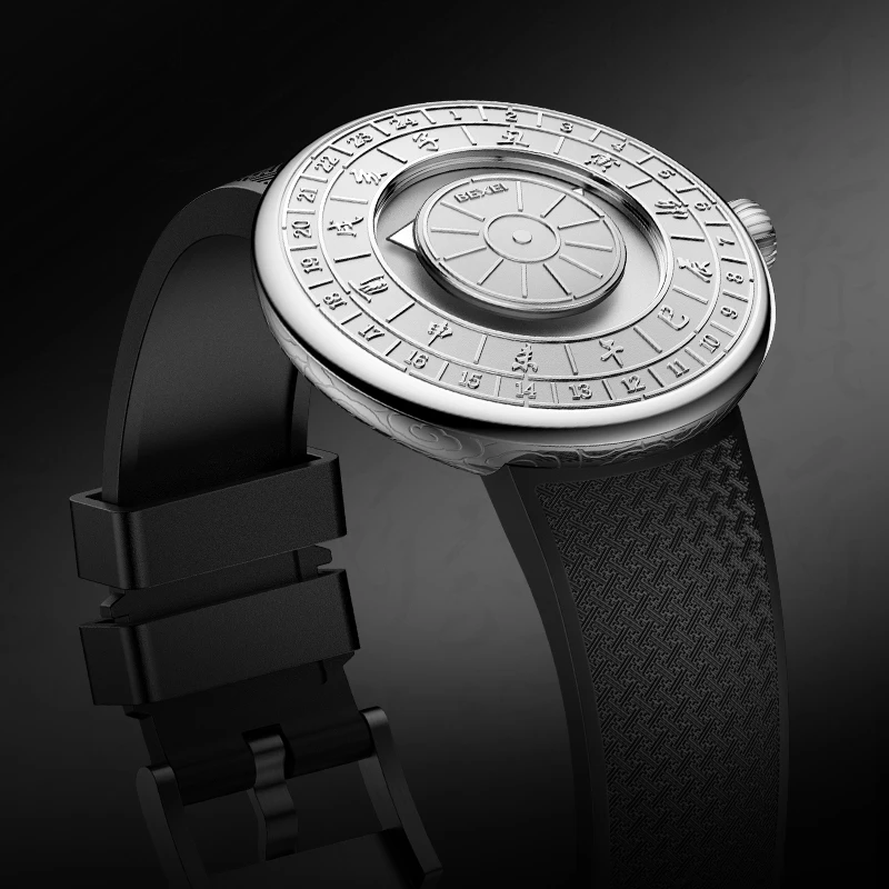 BEXEI Ancient Chinese Sundial Theme Automatic Movement The Twelve Earthly Branches Man watch sapphire Crystal 9229