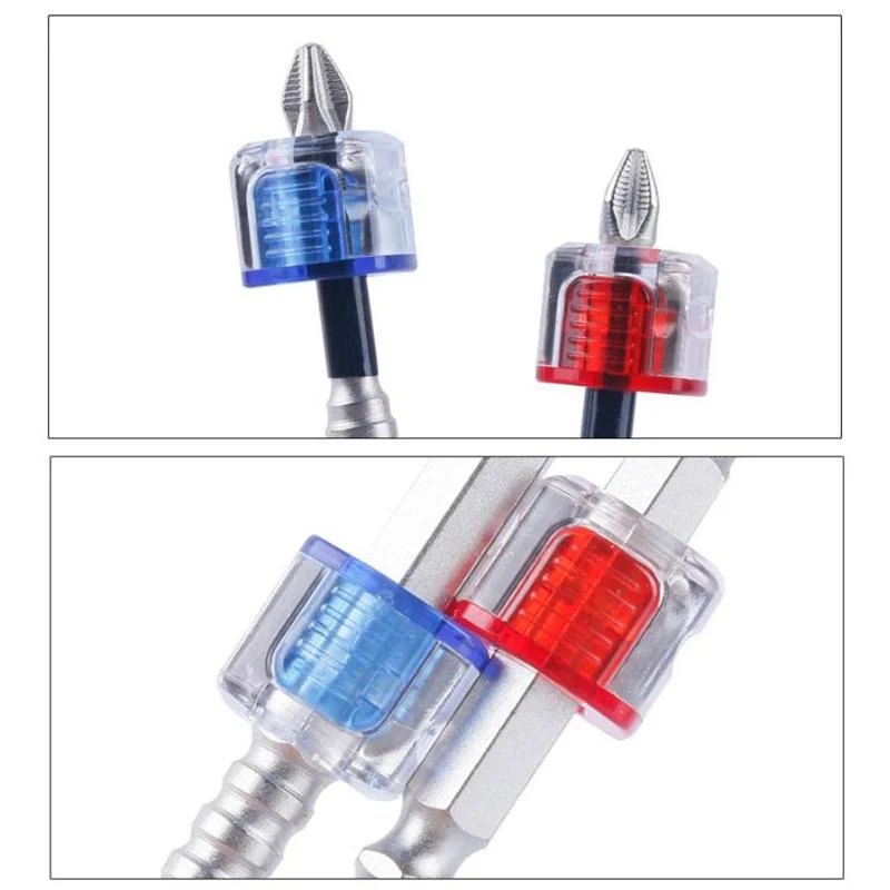 3Pcs Screwdriver Bit Magnetizer Universal 14 Hex Drill Magnetic Ring Set Strong Magnet For Mechanic Workshop Tools