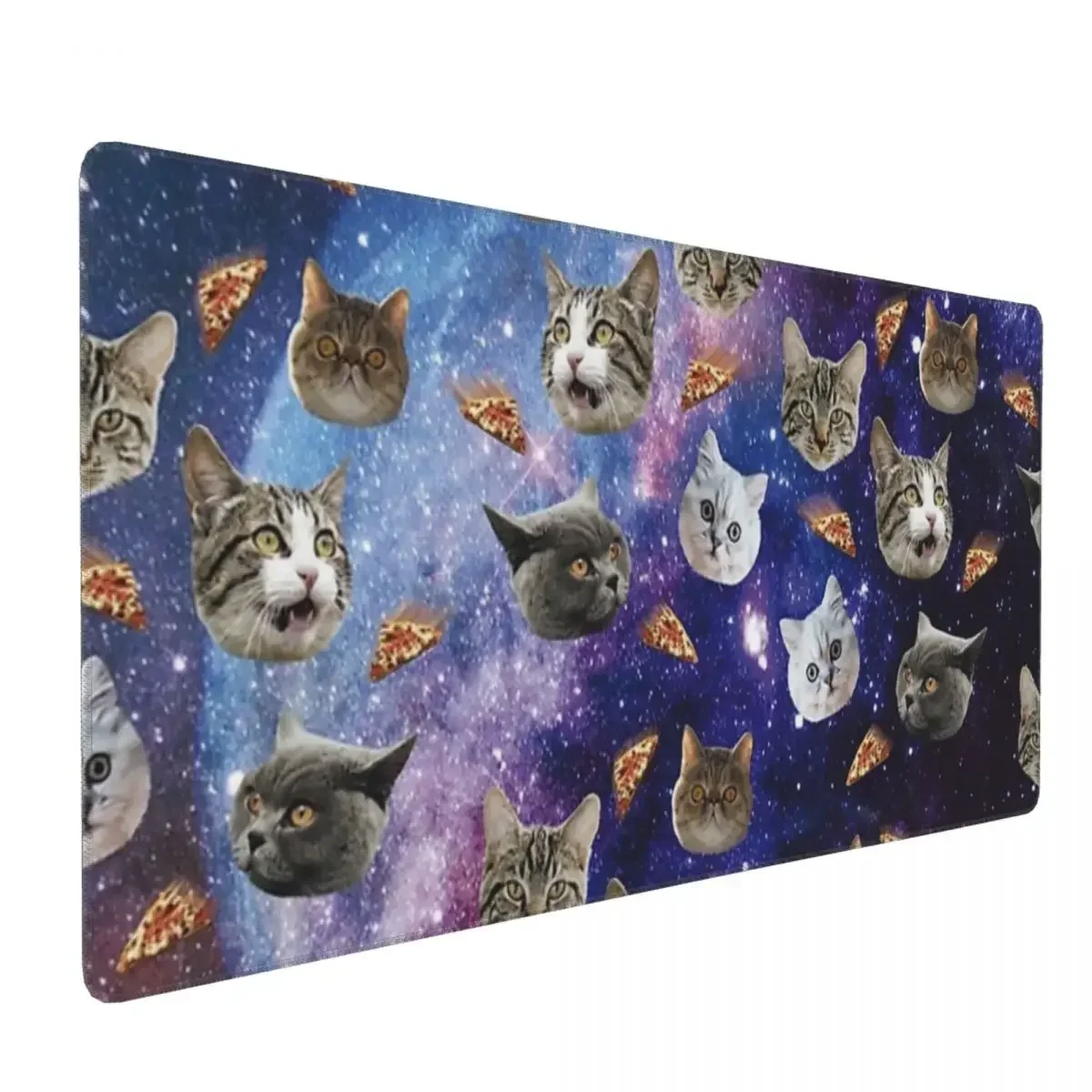 Espaço gato cabeças grande mouse pad teclado do computador mouse tapete de jogos pc portátil tapete de mesa acessórios de escritório tapetes de mesa
