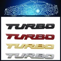 3D Small TURBO for car Hood Fender trunk Rear Nameplate Decal Emblem Badge Sticker