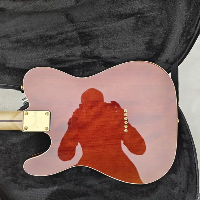 High quality electric guitar, gradually fading,Maple fingerboard， in stock, can be shipped quickly