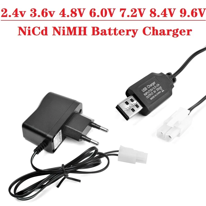 

2.4v 3.6v 4.8V 6.0V 7.2V 8.4V 9.6V NiCd NiMH Battery Charger For RC toys Car Boat Tank battery with Tamiya Kep-2p Plug charger