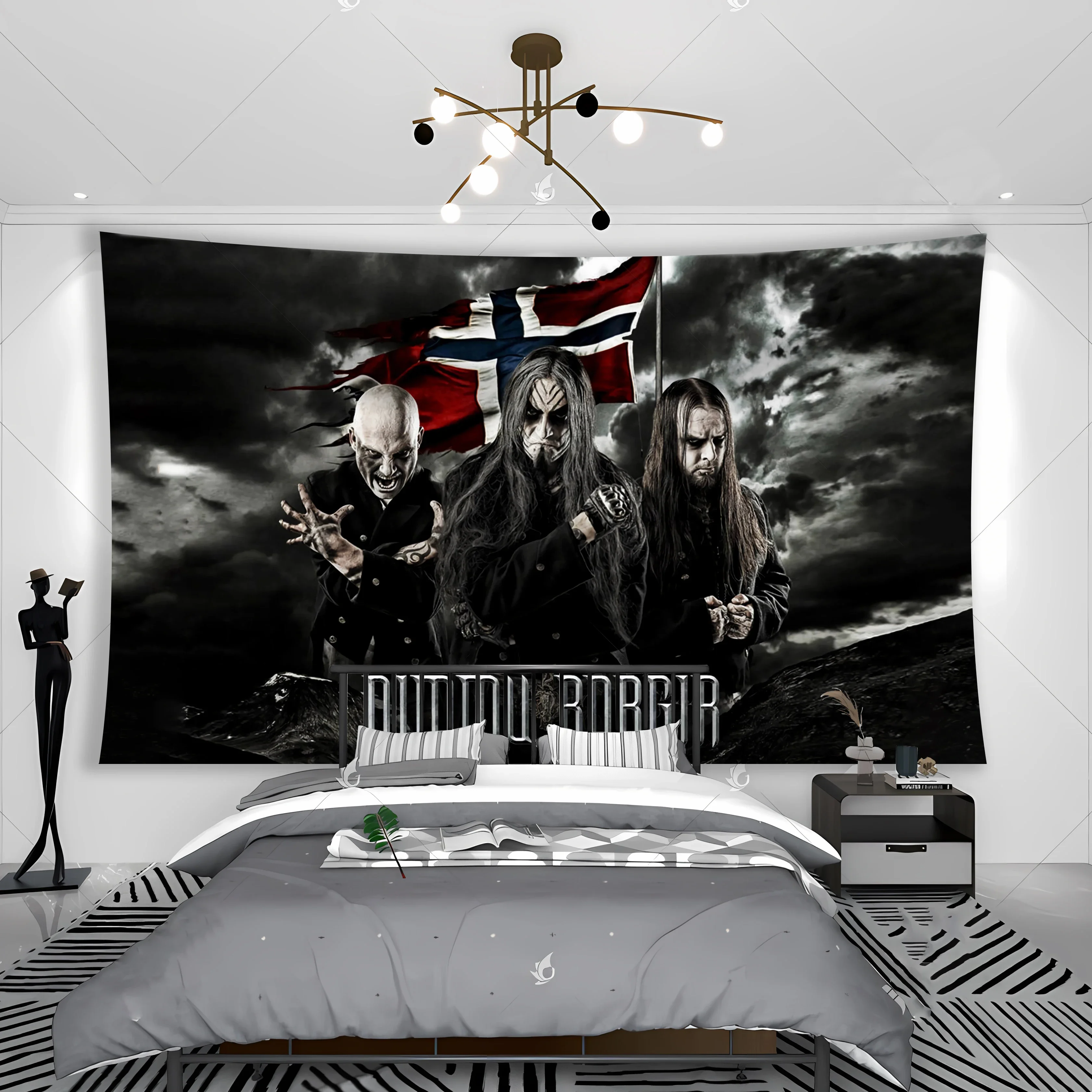 Dimmu Borgirs Norwegian Symphonic Black Metal Band Tapestry Banner Flag Printing Poster Club Or Room Bedside Hanging Decoration