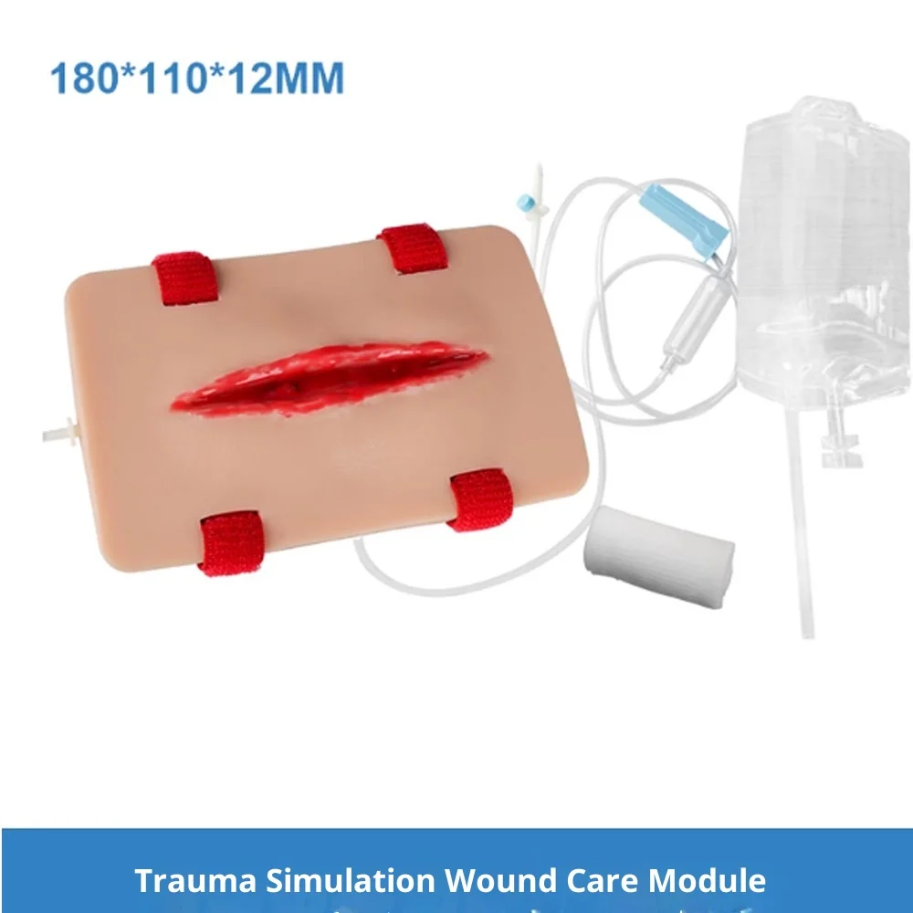 Trauma Wound Simulation Kit Wearable Bleeding Injury Model for First Aid Hemostasis Suturing Bandaging Practice