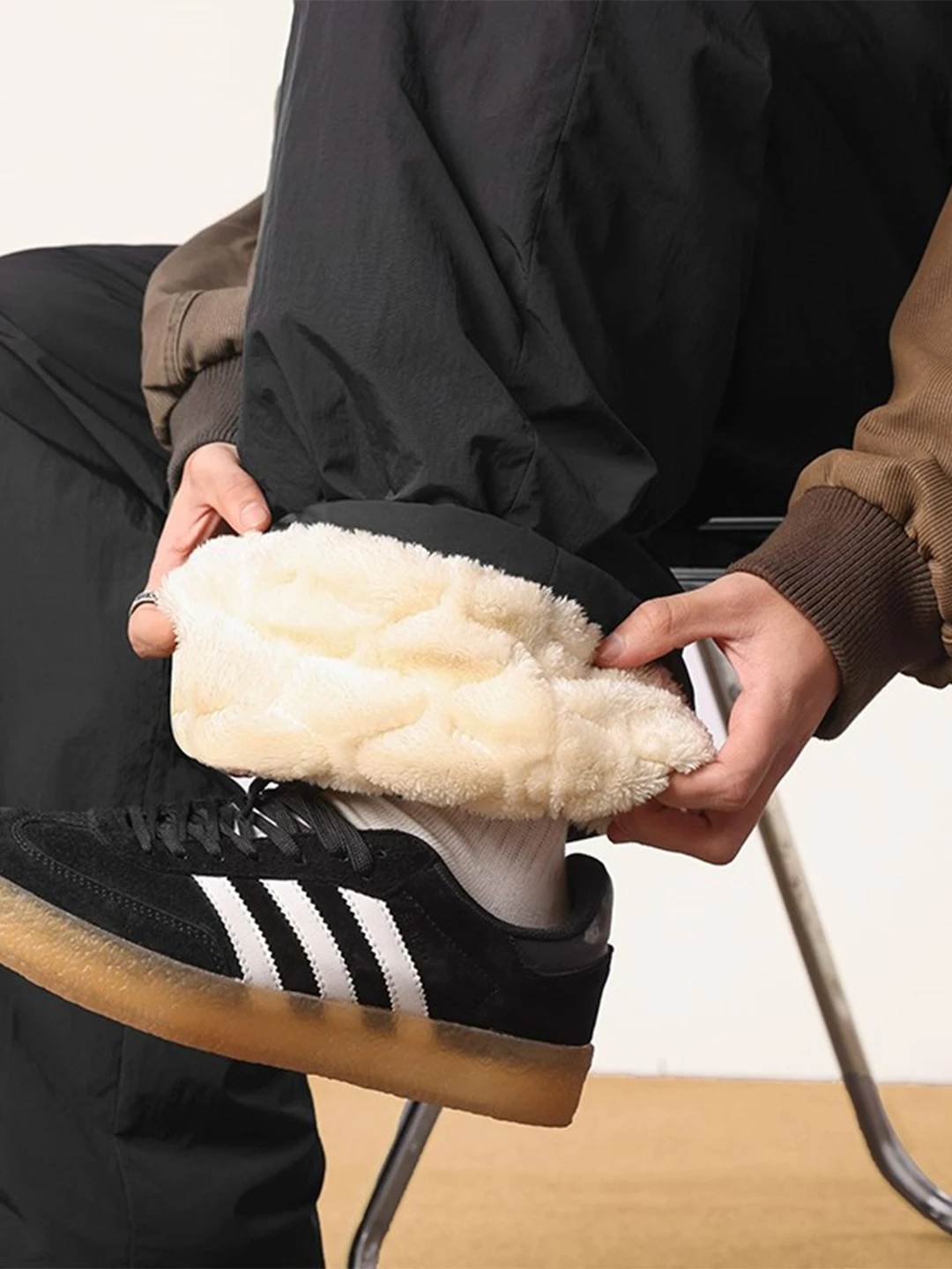 

Мужские зимние брюки с начесом, широкие, прямого кроя, повседневные, теплые и удобные, из искусственного вельвета