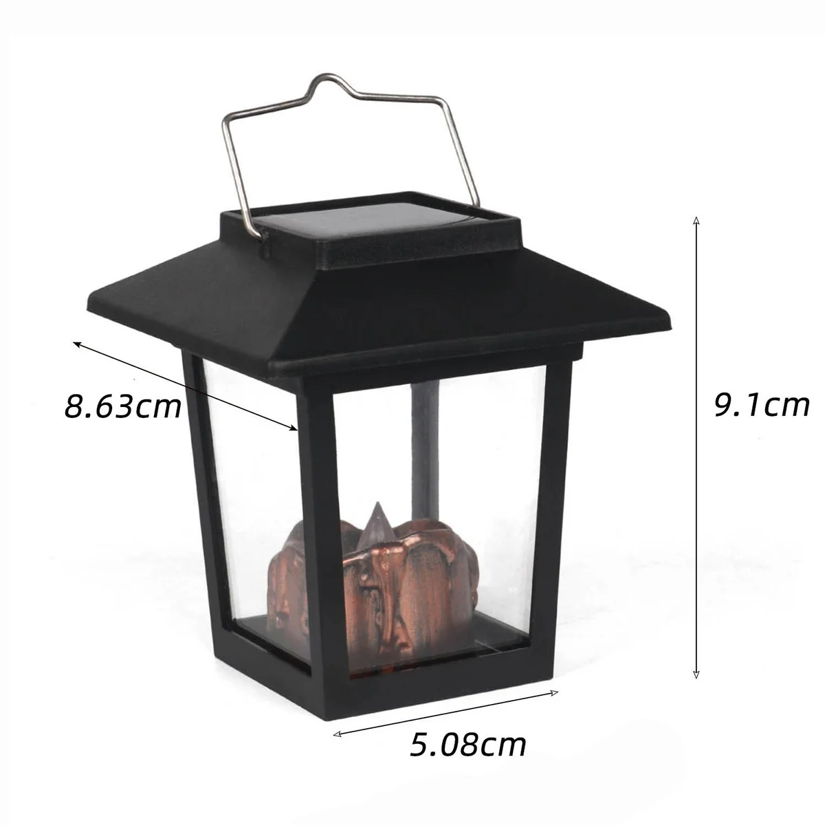 

3Pcs Waterproof Solar LED Lantern Vintage Light Outdoor Patio Garden Yard Solar Powered Waterproof Wall Lamp