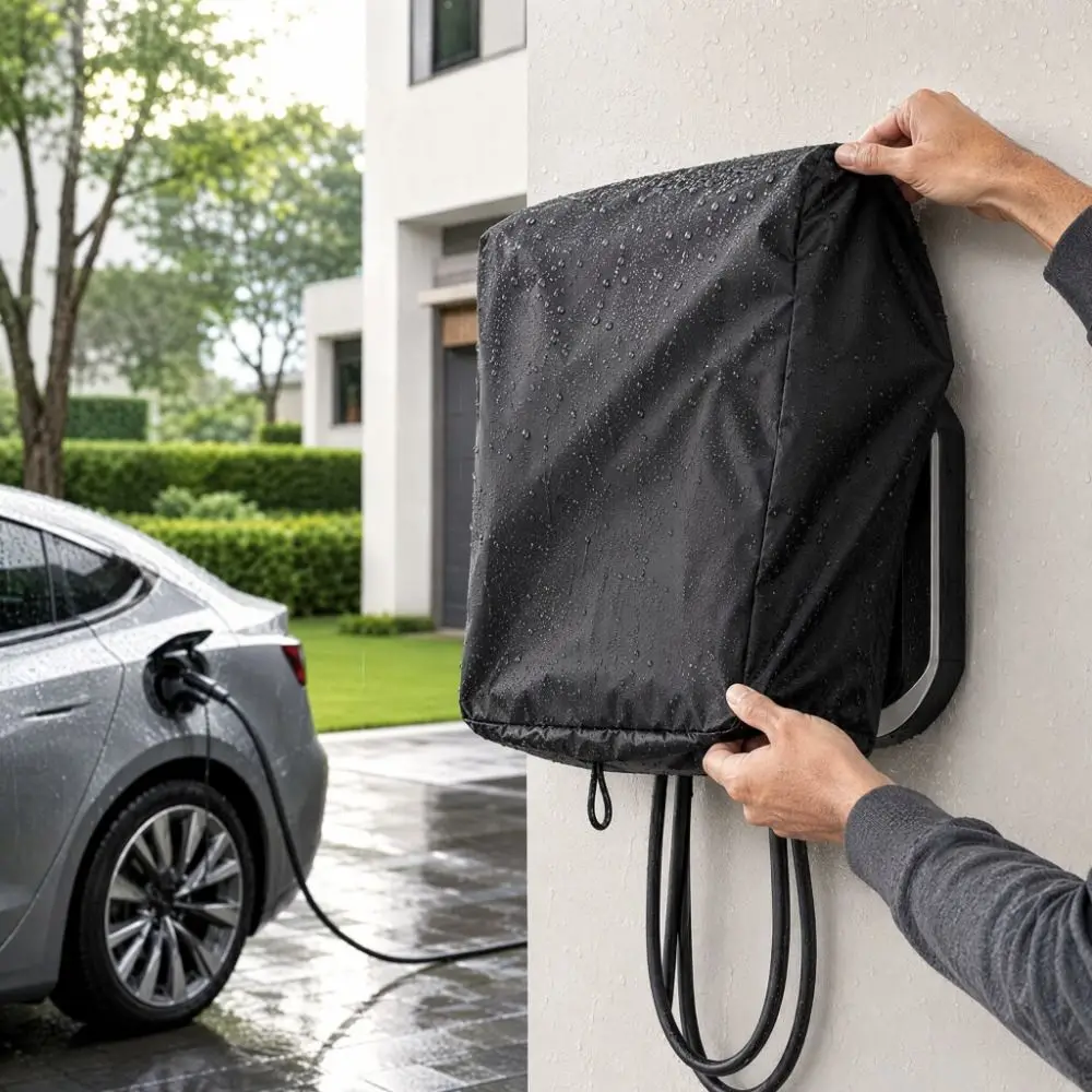 Universal EV Charger Cover Waterproof Dustproof Electric Vehicle Charging Station Cover Rainproof Weatherproof