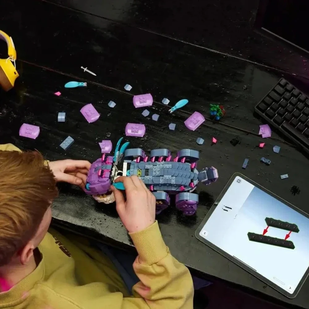 مكعبات بناء أرجوانية غريبة لغز Xiaolu ألعاب تجميع صعبة هدايا عيد الميلاد للبنين والبنات #4