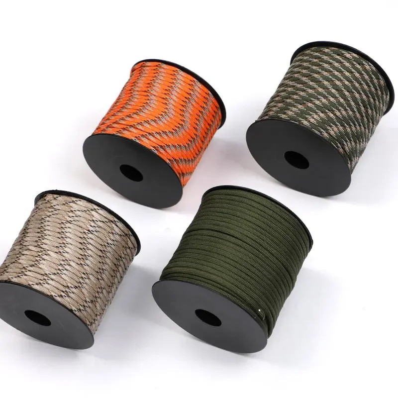 50 M 1 Roll4 Mm 7 Stand Cores Paracord for Survival Parachute Cord Lanyard Camping Climbing Camping Rope Hiking Clothesline