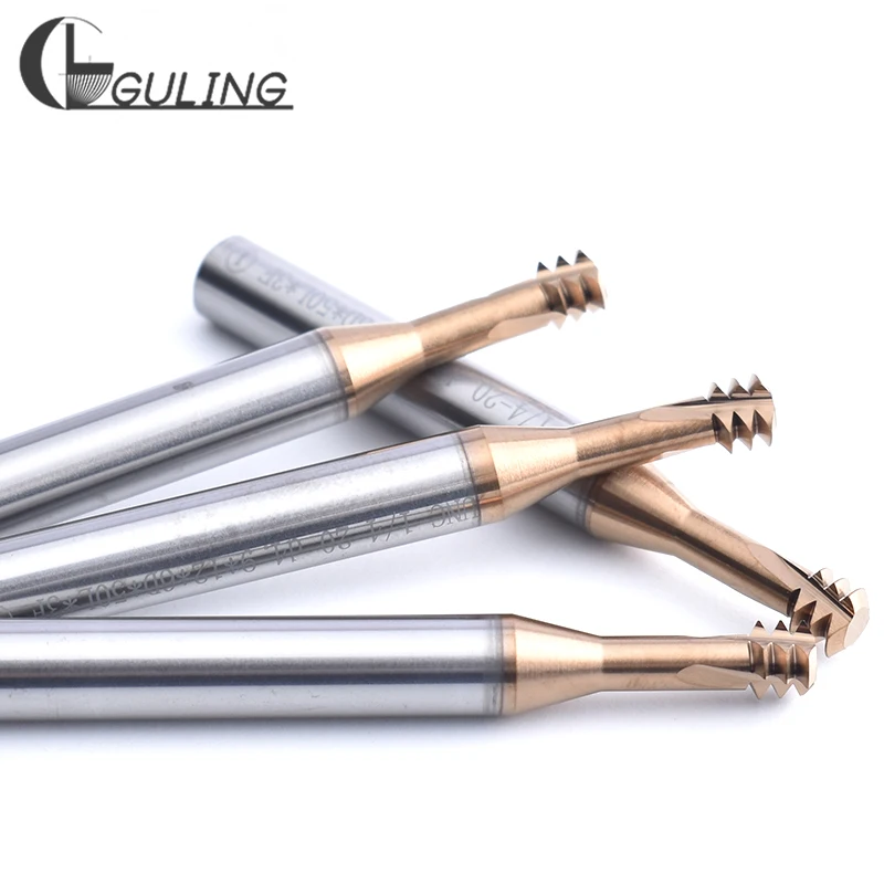 CNC 60 Degree Tungsten Steel American Three Row Thread Milling Cutters NO. 1-72 3-56 10-32 UNF Fine Thread mill cutter 1/4-28