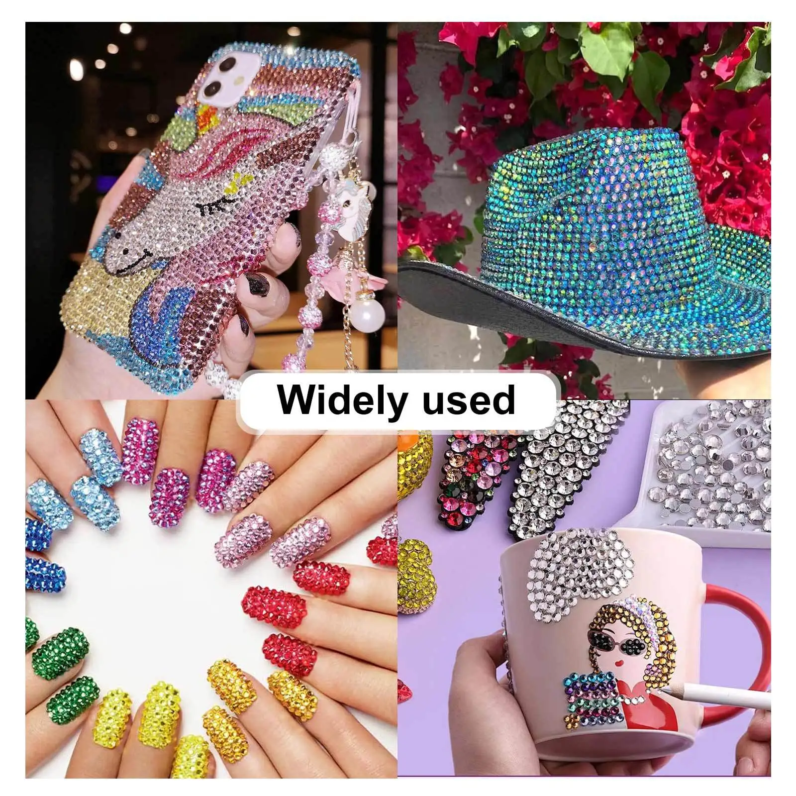 40 Colors 3mm Resin Jelly Flatback Rhinestones Kit Multicolor Glitter Gems Bedazzler Set For Crafting Nail Art Decor DIY image 5