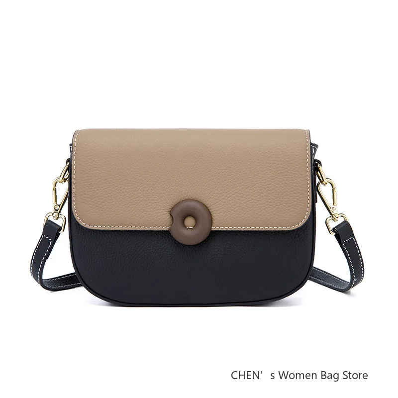 

Luxury Female Crossbody Bags Tofu Small Square Shoulder Bag Women Bags New Fashion 2025 Genuine Cowhide Leather Satchel
