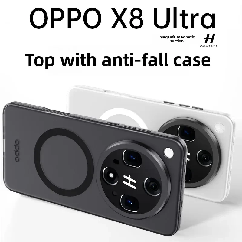

For Magsafe Magnetic Case For OPPO Find X8 Ultra Luxury Skin Feel Matte Transparent Camera Protective Bumper For Find X8S Plus