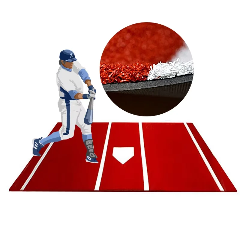 Non-slip baseball softball pitching practice batting mat