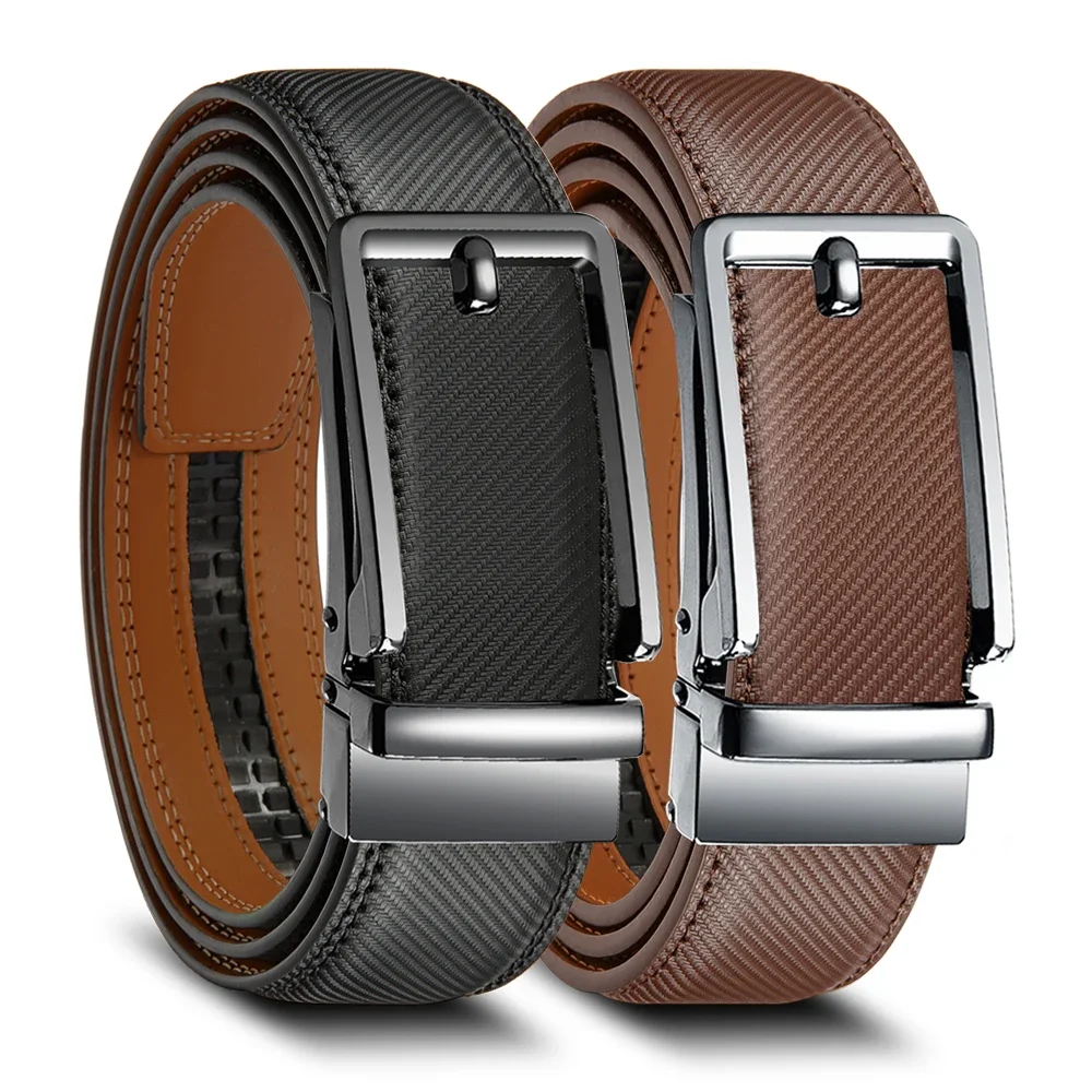 Authentic Luxury Men's Leather Jeans Women and Men Belt with Pin Bkucle Durable Stitching Fashion Business Belts for Men