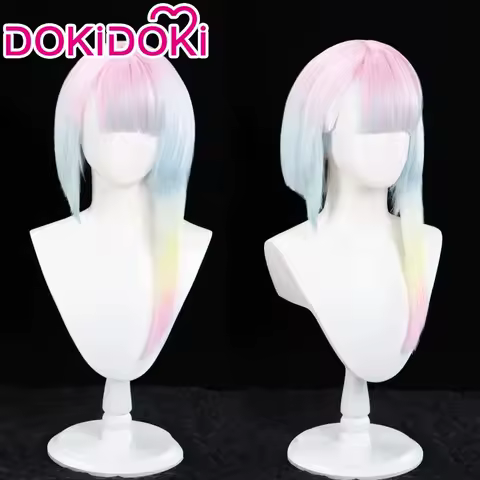 IN STOCK Lucy Davidd Rebeccaa Cosplay Wig Anime Cosplay DokiDoki Women Wig Lucy Cosplay Halloween Free Cap
