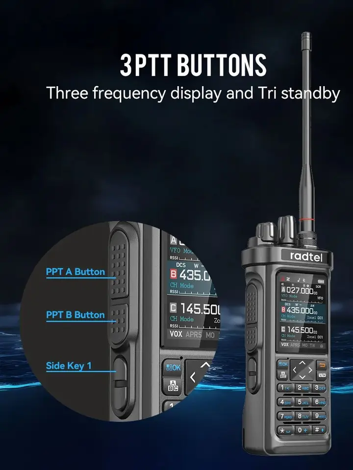 Radio Amatoriale Radtel RT-950 PRO 10W – GPS/APRS, Bluetooth, Multibanda AM/FM/CB/SW Con Analizzatore Di Spettro