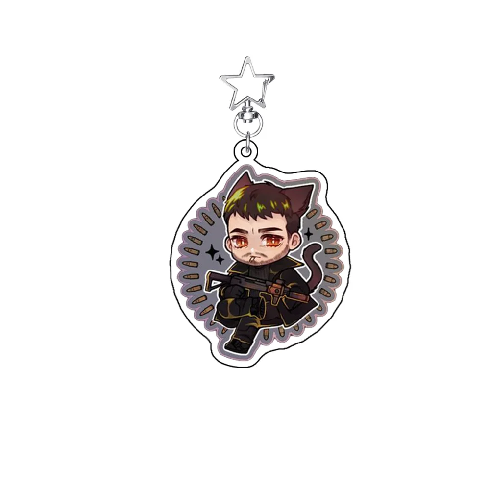 Game Resident Evil Requiem Leon Kennedy Albert Wesker 6cm Cute Anime Acrylic Stand Keychain Bag Charm Bag Body Kit Fan Gifts