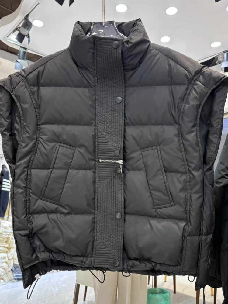 Plus Size Puffer Vest Jacket Winter Women 90% White Duck Down Tank Coat 2025 New Zipper Thicken Warm Casual Waistcoat Outwear