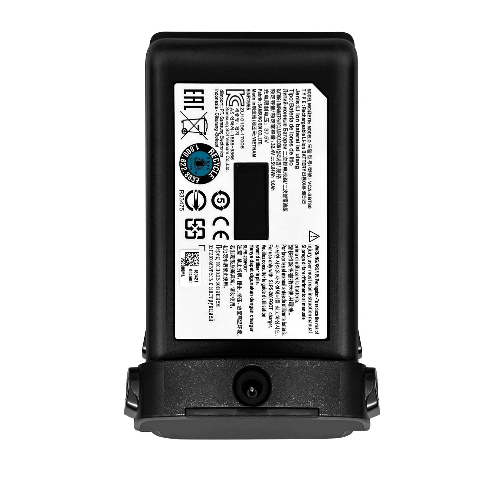 

Dust collector battery For SAMSUNG VCA-SBT80 VS8000 PowerStick PRO