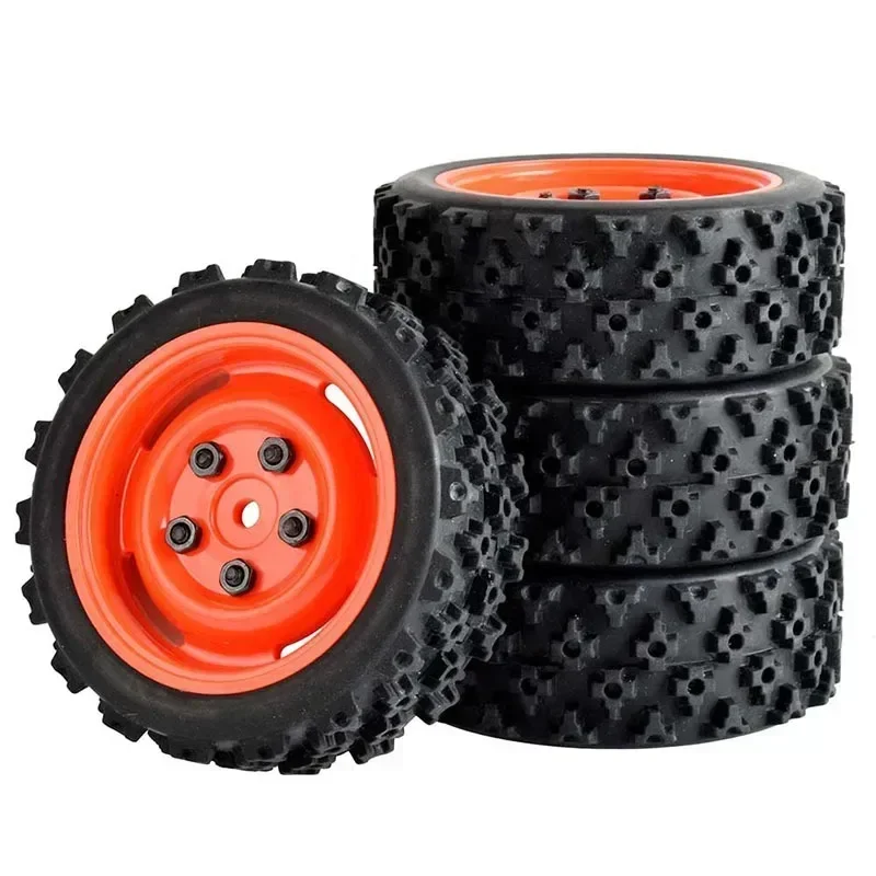 1/10 RC Racing Car Wheels Rally Tyre & On Road Tires 12mm Hex for Tamiya XV01 XV02 TA06 TT01 TT02 PTG2 144001 A959 HPI