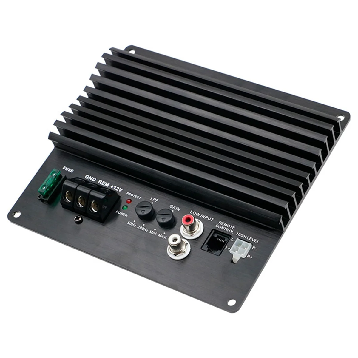 Car Audio 12V Single-Channel Bass Amplifier High-Power Car Amplifier Digital Amplifier Board