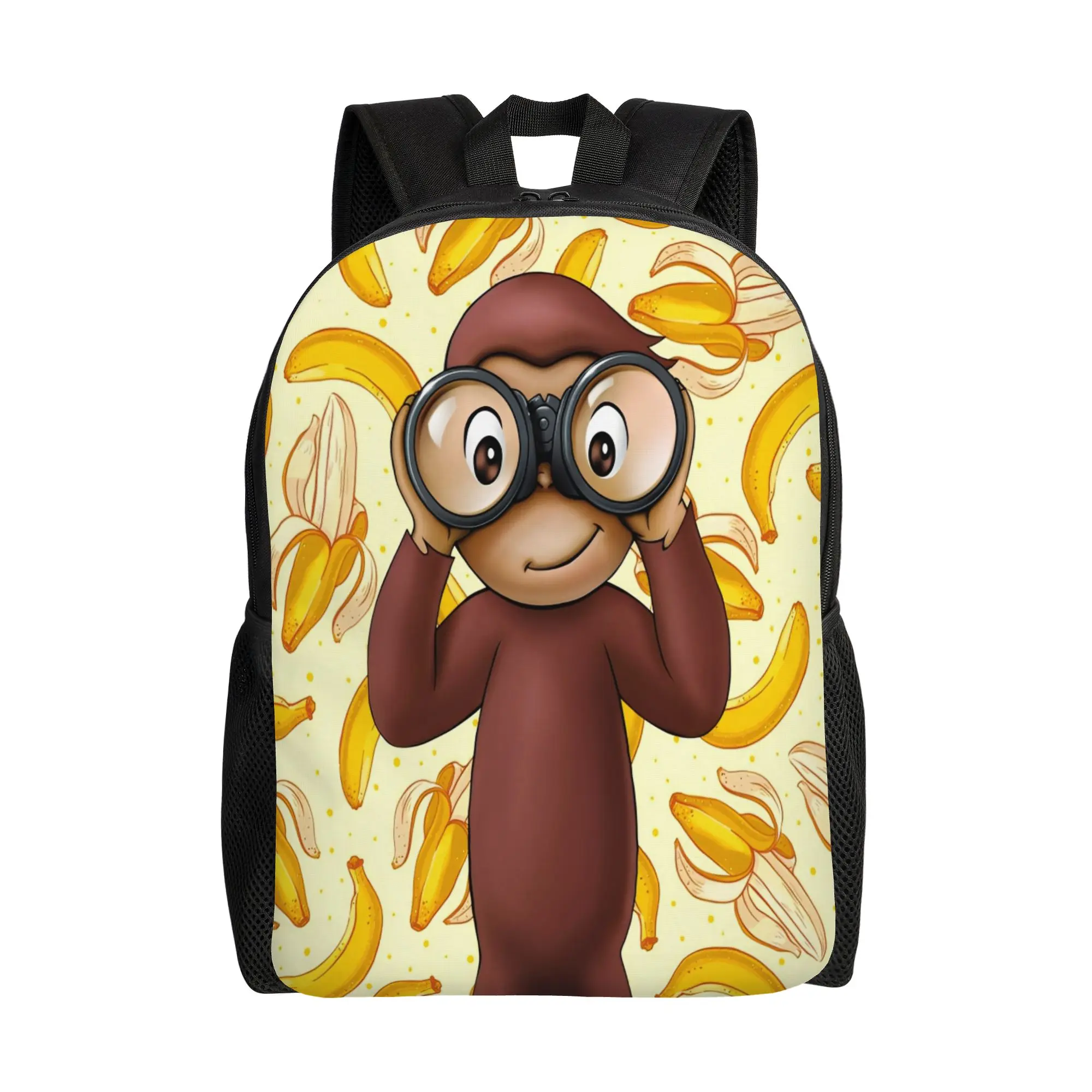 Cartoon Curious George Backpack  Cute Backpacks Boy Girl College Print High School Bags Design Rucksack