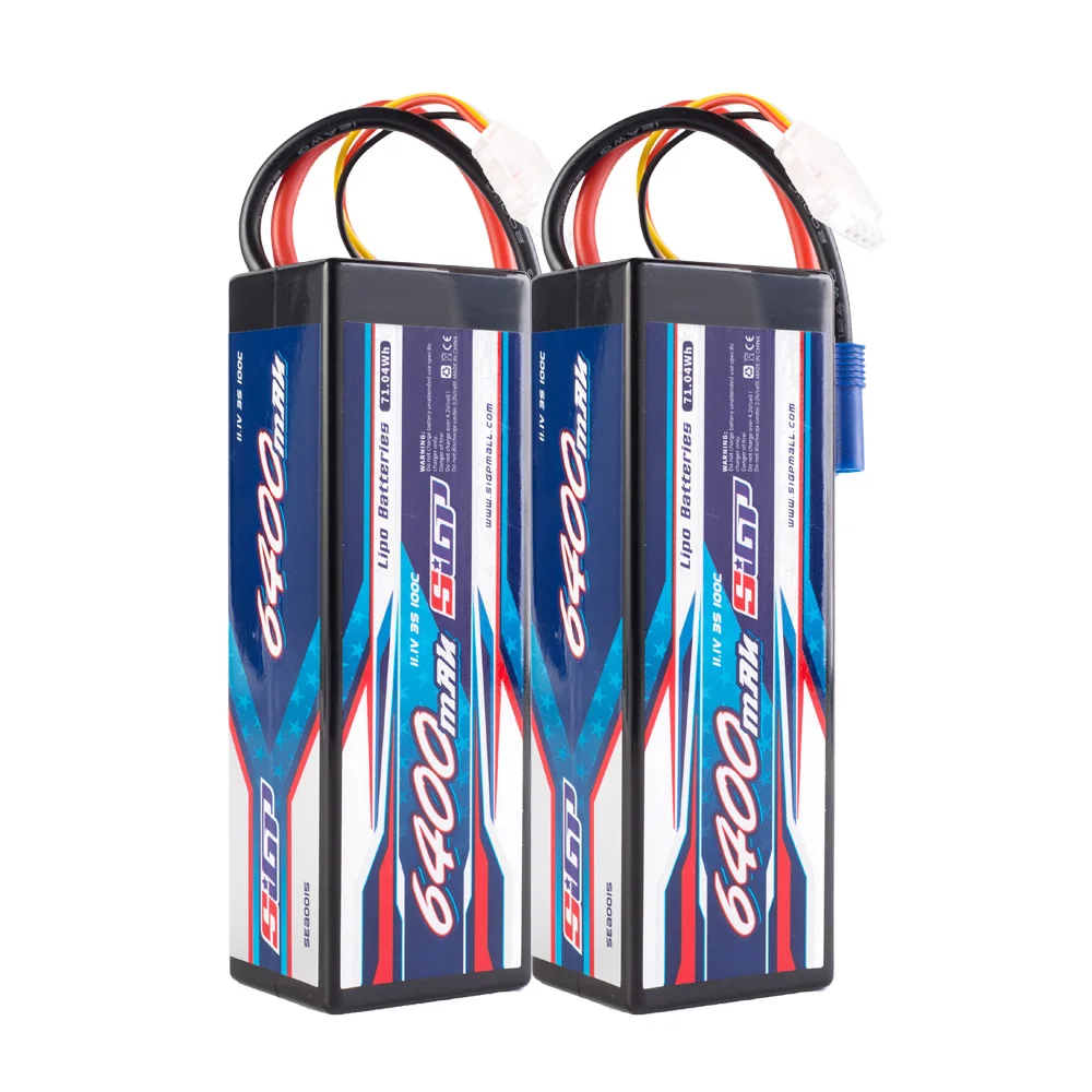 SUNPADOW 3S 4S 11.1V 14.8V Lipo Batterij 6400mAh 100C Hard Case Oplaadbaar met EC5 voor RC Voertuigen Auto Vrachtwagen Tank Buggy SIGP
