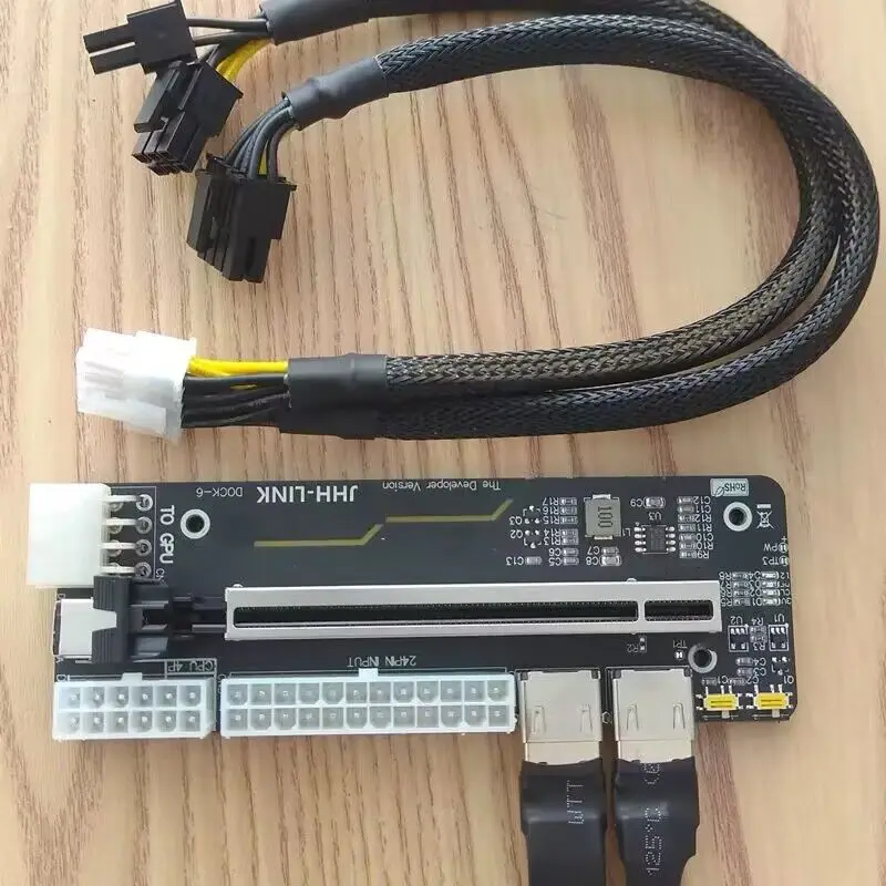 Imagem -03 - Jhh-link-placa Gráfica Externa de Vídeo Laptop Notebook Cabo Adaptador pc Pcie 3.0 M.2 Nvme M.2 Ngff Mini Pcie x1 Pcie x4 Egpu